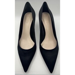 Shultz Pumps Black Satin Sabrina Women's SZ 7.5 Special Occasions *see Photos*